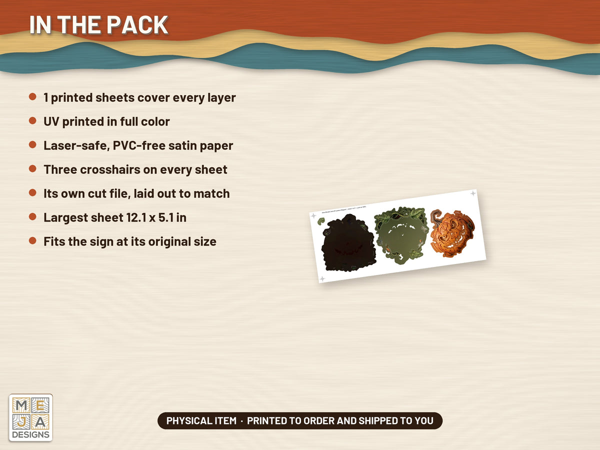 Vine Wreath Jack-O'-Lantern Magnet sticker pack: what is in the pack