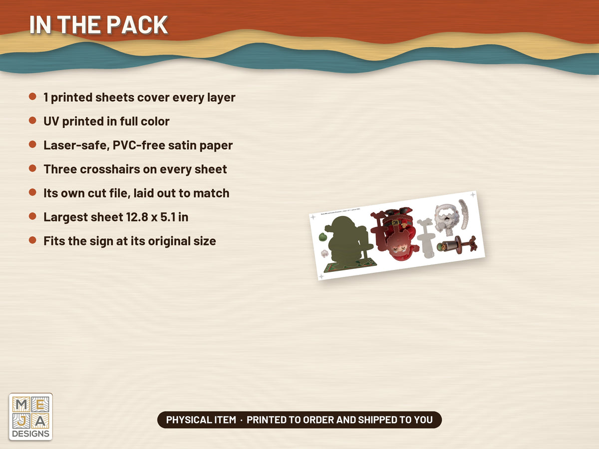 Santa Milk and Cookie Ornament sticker pack: what is in the pack
