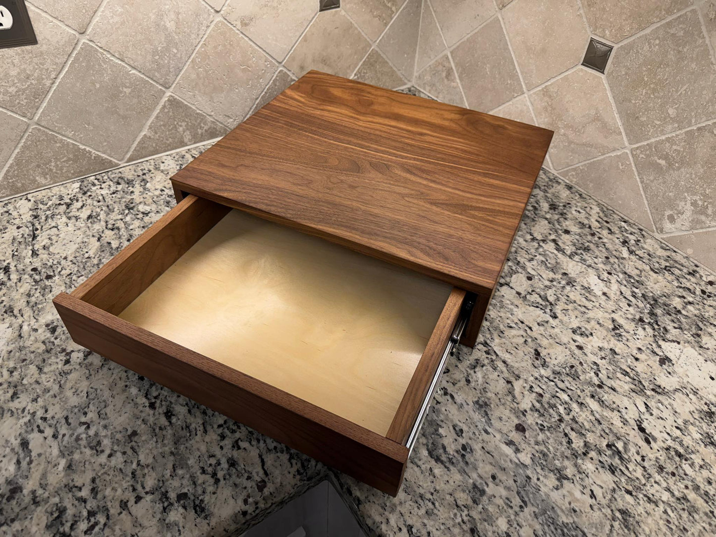 Drawer Unit | Black Walnut, Half Blind Dovetail, 5/8" Sides, 1/4" Birch Ply Bottom, Clear Coated, Inset Drawer Front