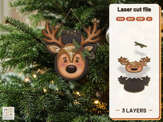 Reindeer Face Ornament: hero