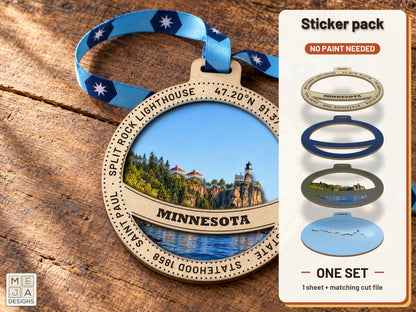 Minnesota State Ornament sticker pack: the printed sticker pack