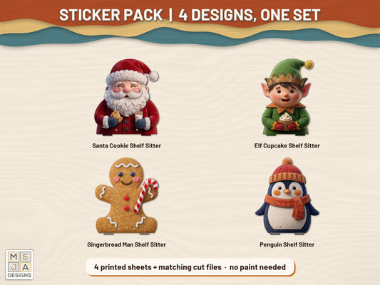 Christmas Friends Shelf Sitter Set sticker pack: the printed sticker pack