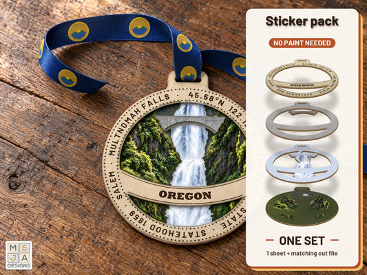 Oregon State Ornament sticker pack: the printed sticker pack