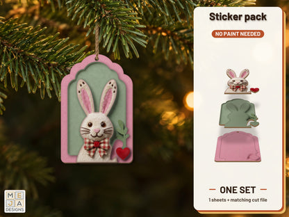 Easter Bunny Gift Tag sticker pack: the printed sticker pack