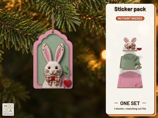 Easter Bunny Gift Tag sticker pack: the printed sticker pack