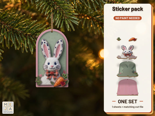 Easter Bunny Gift Tag sticker pack: the printed sticker pack