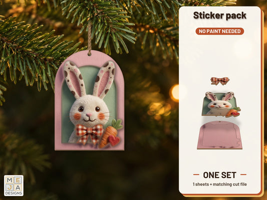 Easter Bunny Gift Tag sticker pack: the printed sticker pack