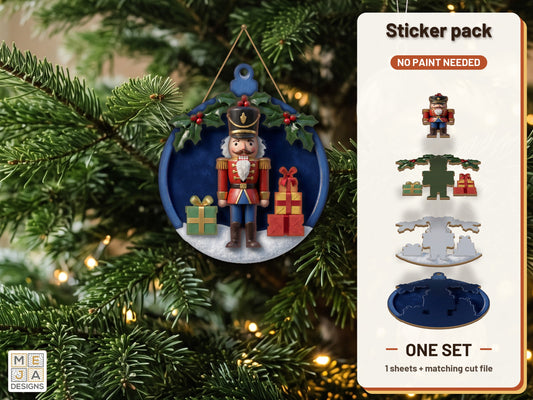 Nutcracker Ornament Trio: sticker pack