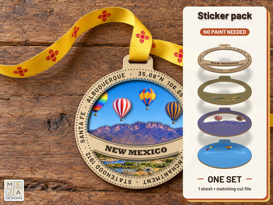 New Mexico State Ornament sticker pack: the printed sticker pack