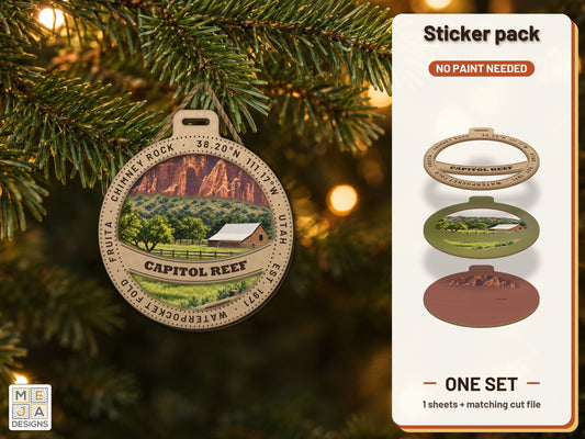 Capitol Reef National Park Ornament sticker pack: the printed sticker pack