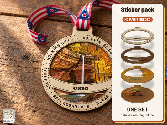 Ohio State Ornament sticker pack: the printed sticker pack