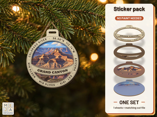 Grand Canyon National Park Ornament sticker pack: the printed sticker pack