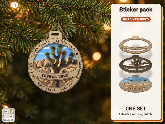 Joshua Tree National Park Ornament sticker pack: the printed sticker pack