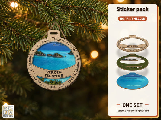 Virgin Islands National Park Ornament sticker pack: the printed sticker pack