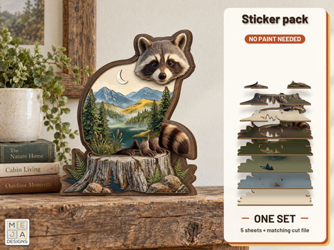 Raccoon Creek Shelf Sitter Sticker Pack