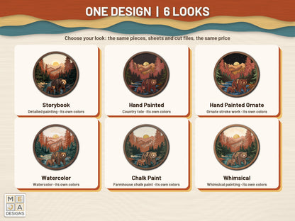 Momma Bear and Cub sticker pack: every look the sticker pack comes in, side by side