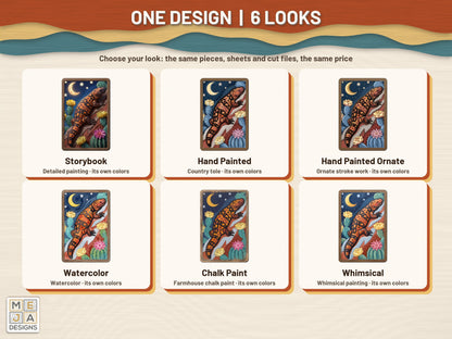 Gila Monster Desert Bloom sticker pack: every look the sticker pack comes in, side by side