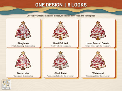Candy Stripe Tree Sign sticker pack: every look the sticker pack comes in, side by side