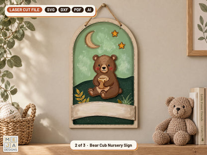 Woodland Animal Sign Set laser cut file: design 2 of the bundle