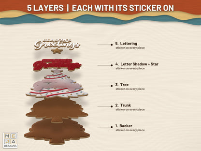 Candy Stripe Tree Sign sticker pack: its layers with the stickers on