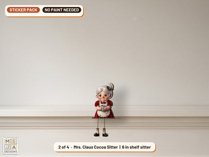 Classic Christmas Shelf Sitter Set sticker pack: design 2 of the bundle