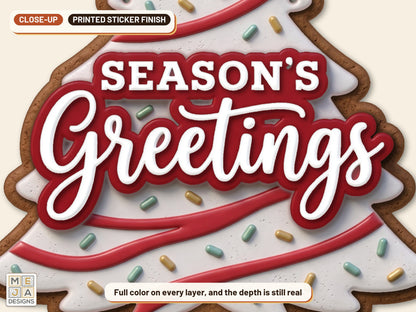 Candy Stripe Tree Sign sticker pack: a close-up of the stickered layers