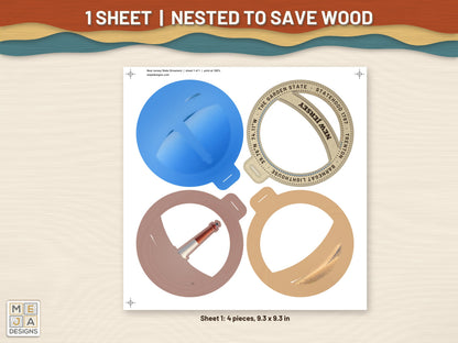 New Jersey State Ornament sticker pack: every sticker sheet in the pack