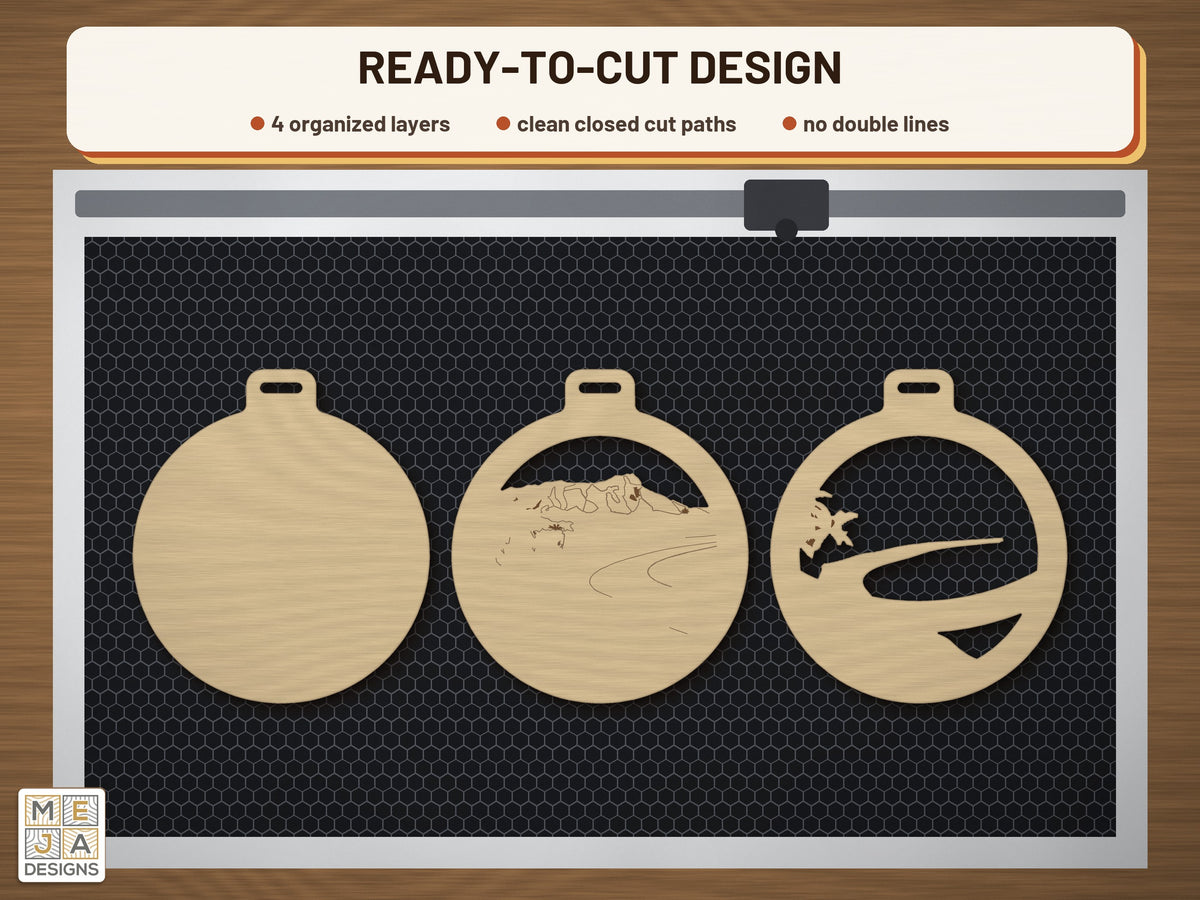 Hawaii State Ornament laser cut file: the cut file on a laser bed