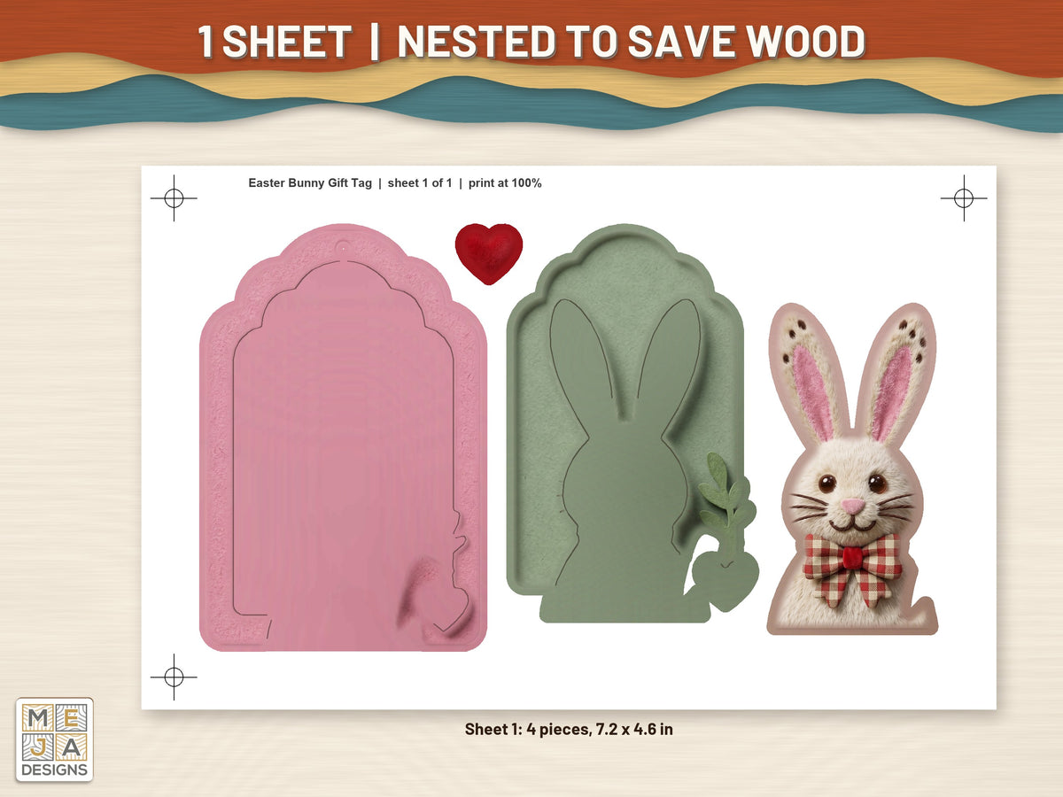 Easter Bunny Gift Tag sticker pack: every sticker sheet in the pack