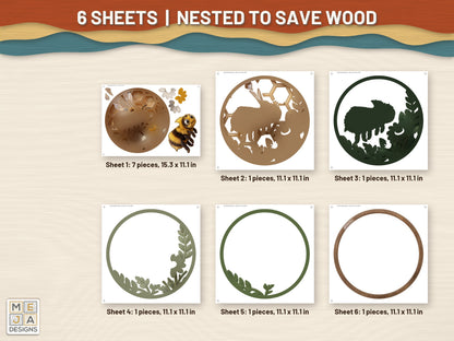 Honeycomb Bee Hanger sticker pack: every sticker sheet in the pack