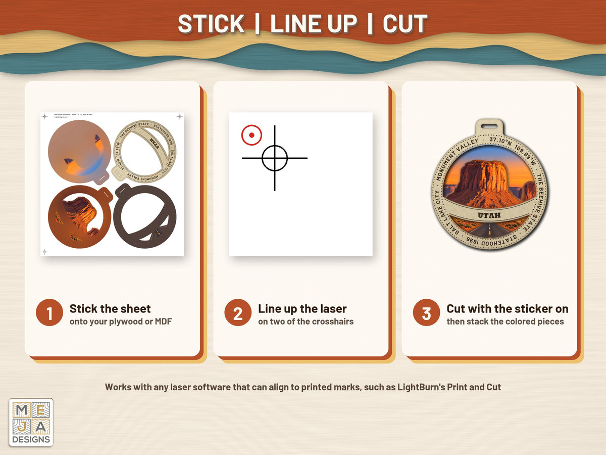 Utah State Ornament sticker pack: how it works, step by step