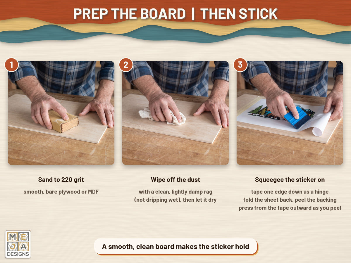 Honeycomb Bee Hanger sticker pack: getting the board ready for its sticker