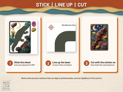 Gila Monster Desert Bloom sticker pack: how it works, step by step