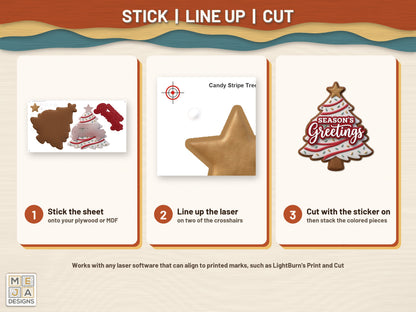 Candy Stripe Tree Sign sticker pack: how it works, step by step