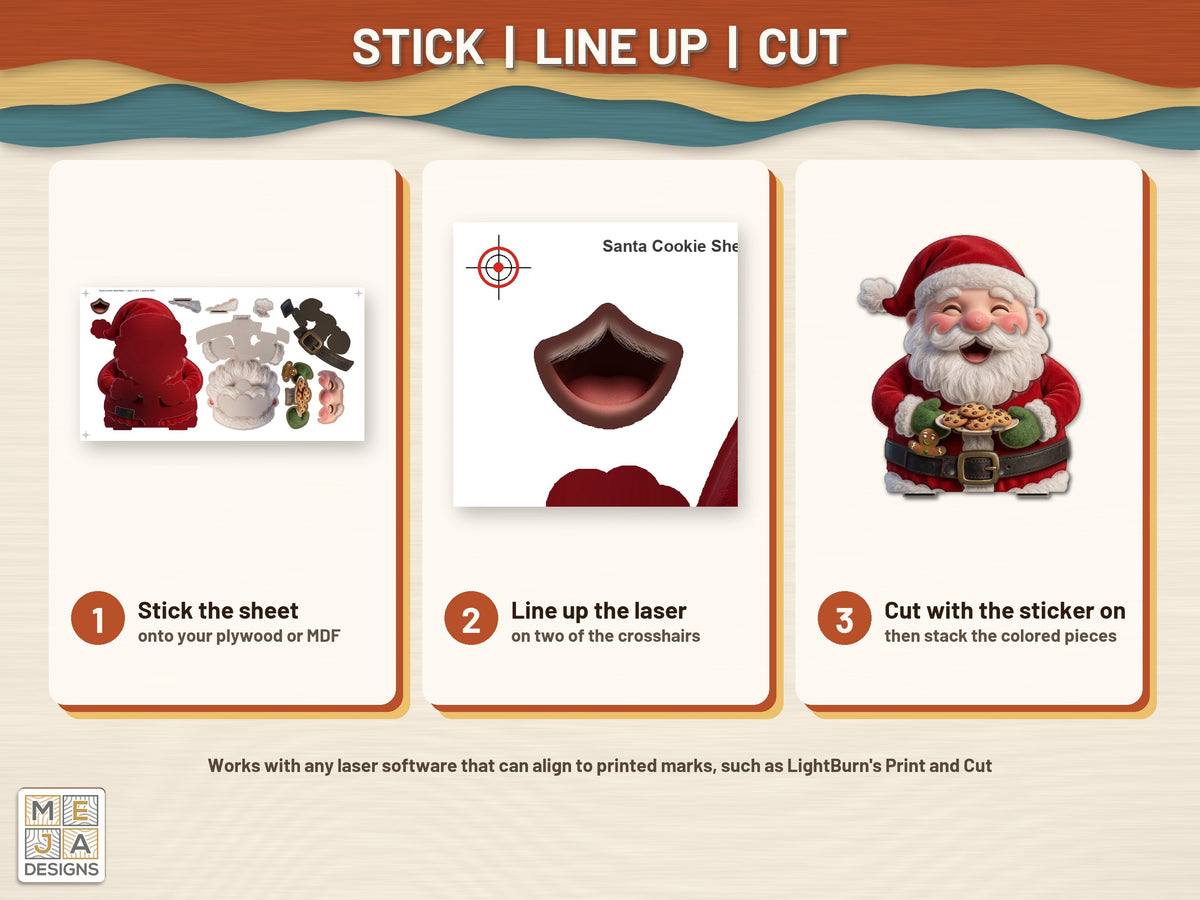 Classic Christmas Shelf Sitter Set sticker pack: how it works, step by step
