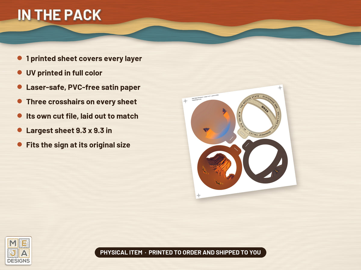 Utah State Ornament sticker pack: what is in the pack