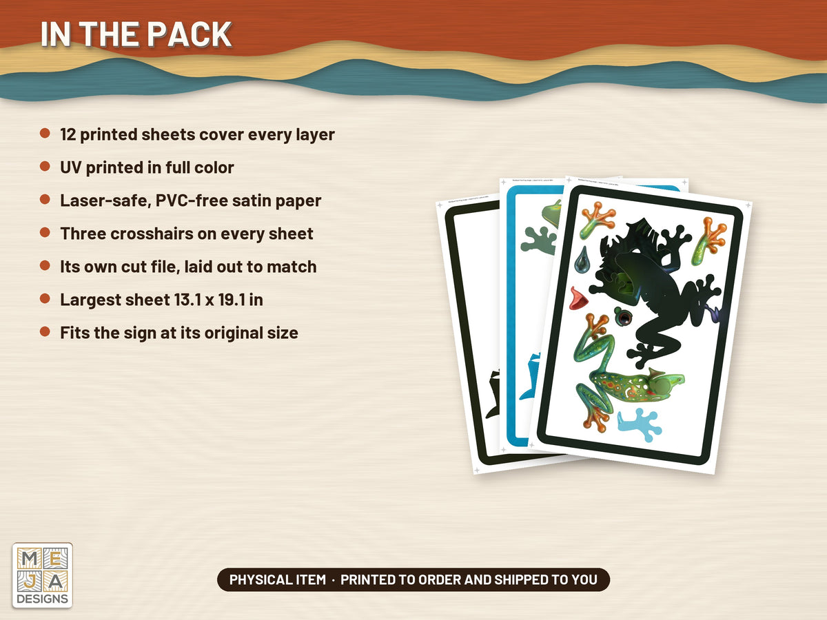 Red-Eyed Tree Frog Jungle sticker pack: what is in the pack