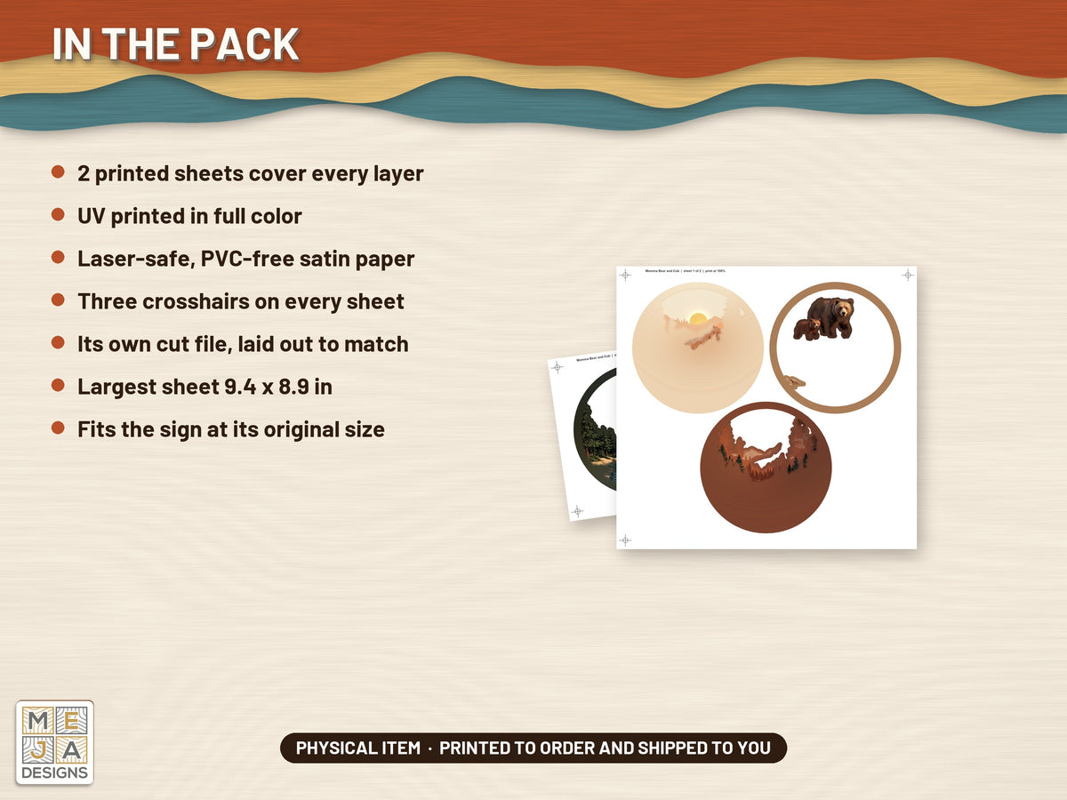 Momma Bear and Cub sticker pack: what is in the pack