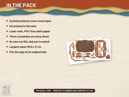 Rustic Folk LOVE Sign sticker pack: what is in the pack