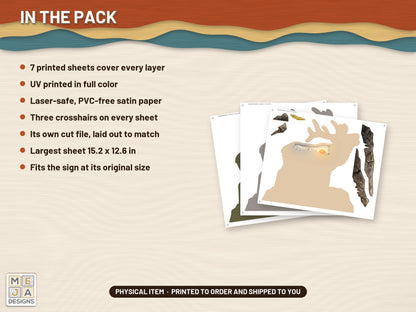 Bugling Elk Shelf Sitter sticker pack: what is in the pack