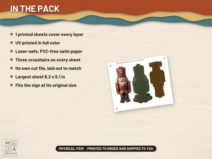 Folk Art Nutcracker Ornament sticker pack: what is in the pack