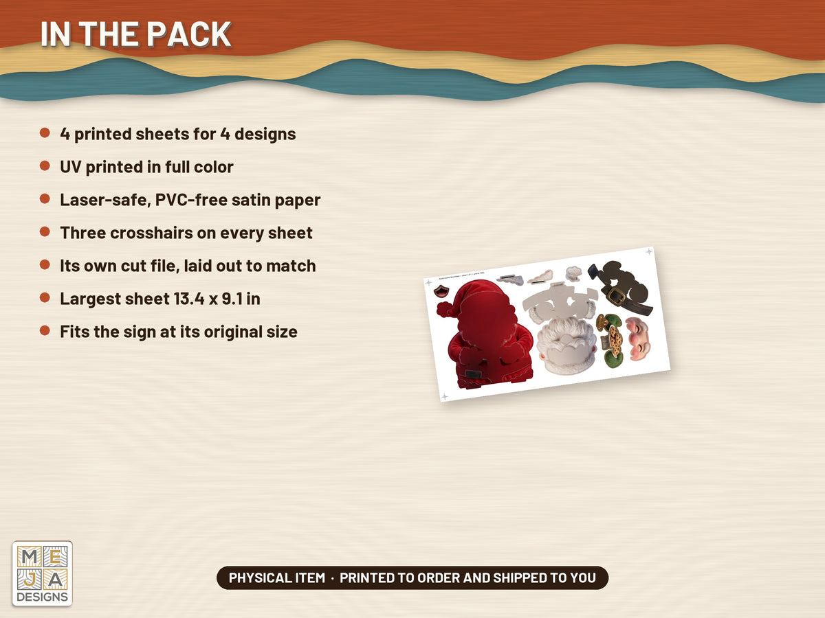 Classic Christmas Shelf Sitter Set sticker pack: what is in the pack