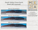Death Valley Cracked Earth | Rustic Wall Coat Rack with Decorative Shelf | Entryway Organizer with Black Hooks | Handcrafted Wood Coat Hanger | Farmhouse Hallway Storage