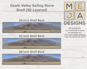 Death Valley Sailing Stones | Rustic Wall Coat Rack with Decorative Shelf | Entryway Organizer with Black Hooks | Handcrafted Wood Coat Hanger | Farmhouse Hallway Storage