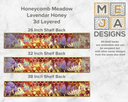 Honeycomb Meadow Lavender Honey | Rustic Wall Coat Rack with Decorative Shelf | Entryway Organizer with Black Hooks | Handcrafted Wood Coat Hanger | Farmhouse Hallway Storage