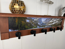 Rocky Mountains Wintertime | Rustic Wall Coat Rack with Decorative Shelf | Entryway Organizer with Black Hooks | Handcrafted Wood Coat Hanger | Farmhouse Hallway Storage
