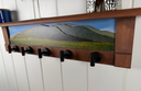 Death Valley Super Bloom | Rustic Wall Coat Rack with Decorative Shelf | Entryway Organizer with Black Hooks | Handcrafted Wood Coat Hanger | Farmhouse Hallway Storage (Copy) (Copy)