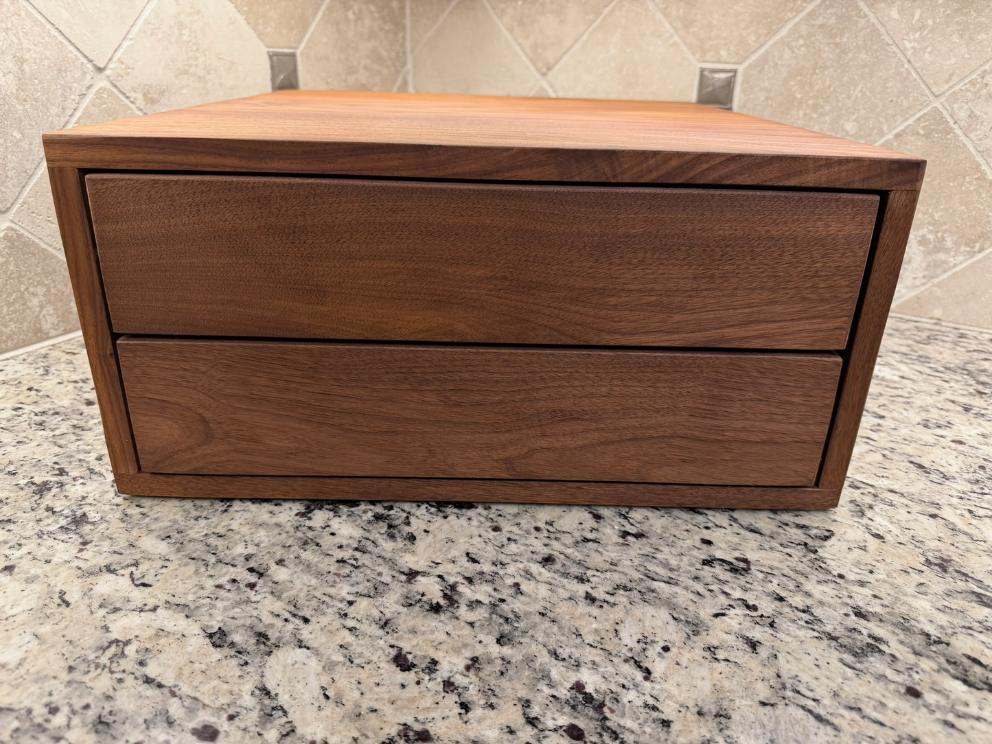 Drawer Unit | Black Walnut, Half Blind Dovetail, 5/8" Sides, 1/4" Birch Ply Bottom, Clear Coated, Inset Drawer Front