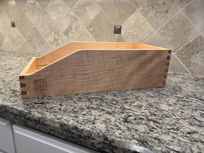 Drawer | Maple, Box Joints, 5/8" Sides, 1/4" Birch Ply Bottom, Clear Coated, Scooped Front
