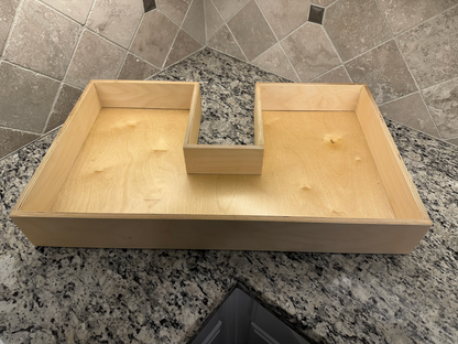 Drawer | Baltic Birch Plywood - Half Blind Dovetails - 1/2" Sides - 1/4" Birch Ply Bottom - Clear Coated - Plumbing Notch